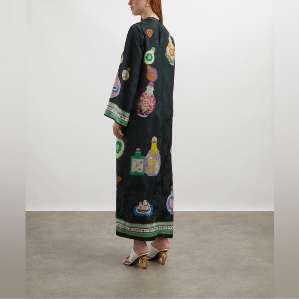 NWOT Alemais Alémais Royal printed jacquard midi dress US Size 8 - Picture 3 of 8